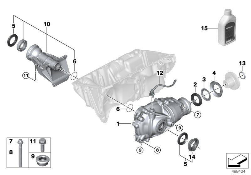 Genuine BMW 31508487444 G07 G02 G01 Final Drive (Front Axle) I=3,231 (Inc. X4 30dX, X3 30iX & X7 M50dX) | ML Performance UK UK Car Parts