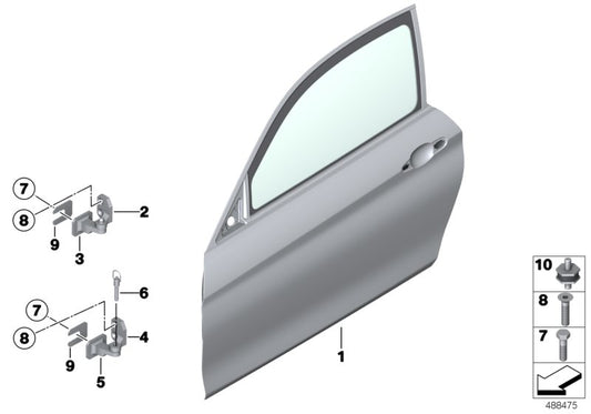Genuine BMW 41508431212 Door Hinge, Bottom Right CHASSIS SIDE (Inc. M4 GT4) | ML Performance UK UK Car Parts