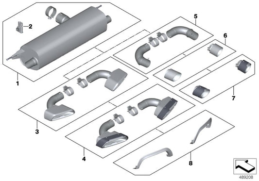 Genuine BMW 18302449940 G32 Set Of Exhaust Tailpipes M PERFORMANCE (Inc. 630i) | ML Performance UK UK Car Parts