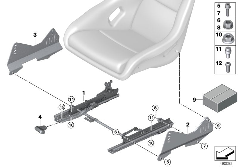Genuine BMW 52107345575 I12 Stop, Fore-And-Aft Adjustment (Inc. M4 GTS, M4 GT4 & i8) | ML Performance UK UK Car Parts