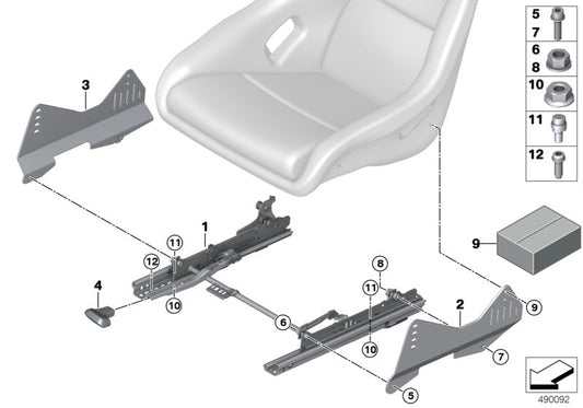 Genuine BMW 52107345575 I12 Stop, Fore-And-Aft Adjustment (Inc. M4 GTS, M4 GT4 & i8) | ML Performance UK UK Car Parts