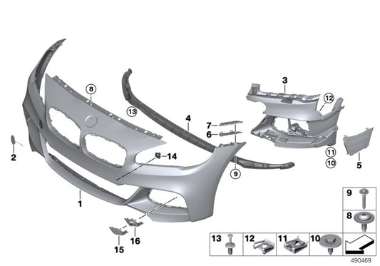 Genuine BMW 51118057885 F46 Support, Pdc-Sensor Interior Left PDC (Inc. 220dX, 214d & 225iX) | ML Performance UK UK Car Parts