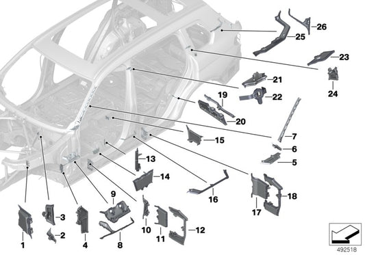 Genuine BMW 41007414970 G07 Molded Part, Wheelhousing, Inside (Inc. X7) | ML Performance UK UK Car Parts