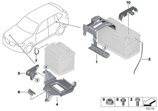 Genuine BMW 61219117801 Bracket For Battery (Inc. X3 & X4 20dX) | ML Performance UK UK Car Parts