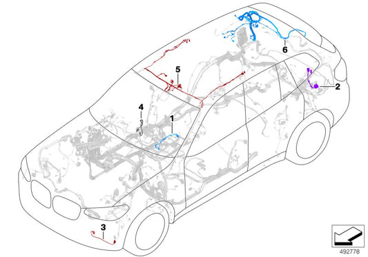 Genuine BMW 61126992401 G02 G01 Wiring Harness Mid-Range Speaker Front (Inc. X4 & X3 20i) | ML Performance UK UK Car Parts