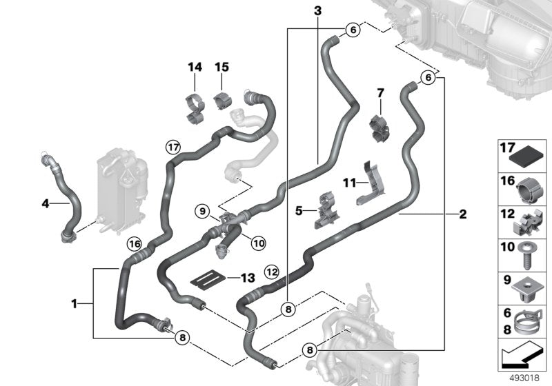 Genuine BMW 07146844852 G32 G11 Hose Bracket, Rotating (Inc. 530iX, 730i & 640i) | ML Performance UK UK Car Parts