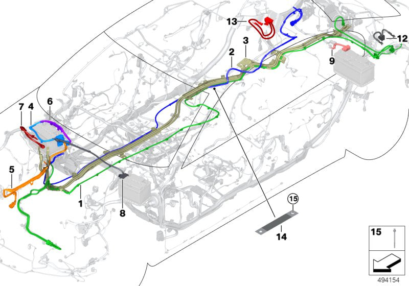 Genuine BMW 61128802895 G14 F92 G15 Battery Cable Positive, Below-Floor (Inc. 840iX, M850iX & M8) | ML Performance UK UK Car Parts