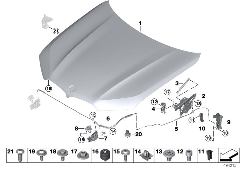 Genuine BMW 51437434345 G07 G05 G06 Bracket For Front Flap Control LL (Inc. X5) | ML Performance UK UK Car Parts