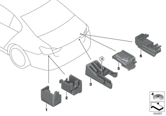 Genuine BMW 61357449555 G32 Device Holder (Inc. 620d, 620dX & 630i) | ML Performance UK UK Car Parts