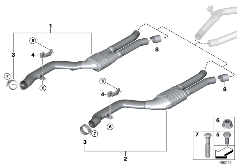 Genuine BMW 18307934417 G29 Front Muffler (Inc. Z4 M40i) | ML Performance UK UK Car Parts