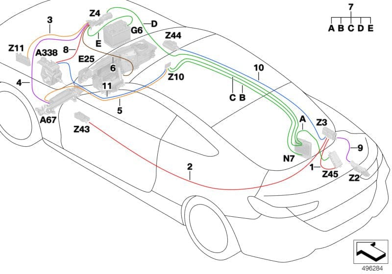 Genuine BMW 61118703614 G14 Battery Cable 2Nd Battery L= 1099mm (Inc. 840iX, 840i & M850iX) | ML Performance UK UK Car Parts