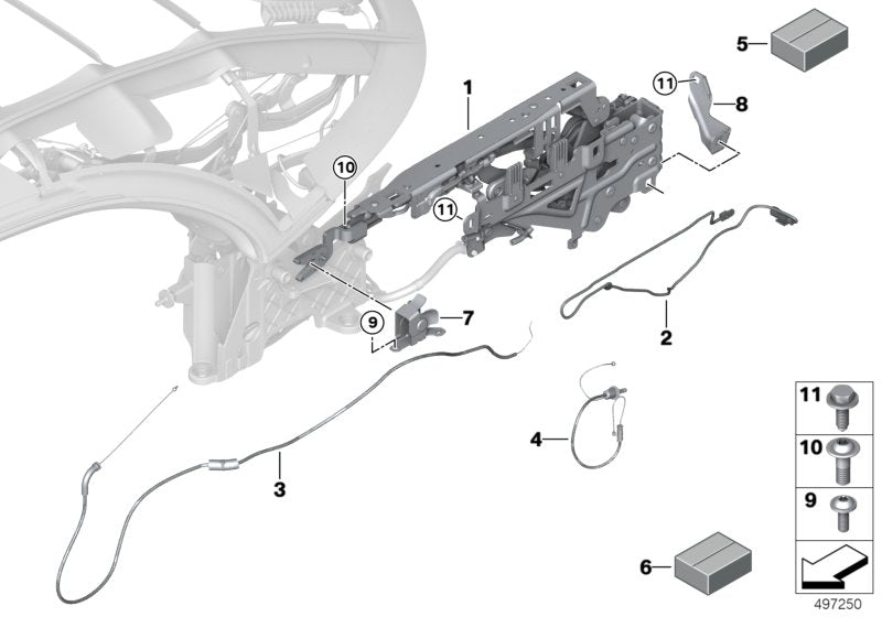 Genuine BMW 54347470619 F91 G14 Release, Folding Top Flap Left (Inc. 840iX, 840i & M850iX) | ML Performance UK UK Car Parts
