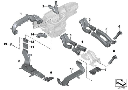 Genuine BMW 64226805030 G07 G05 G06 Cold-Air Duct, Driver's Side (Inc. X5 & X7 40iX) | ML Performance UK UK Car Parts