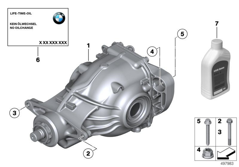 Genuine BMW 33107577101 Rear-Axle-Drive I= 3,08 (Inc. 650iX, 550i & 535iX) | ML Performance UK UK Car Parts