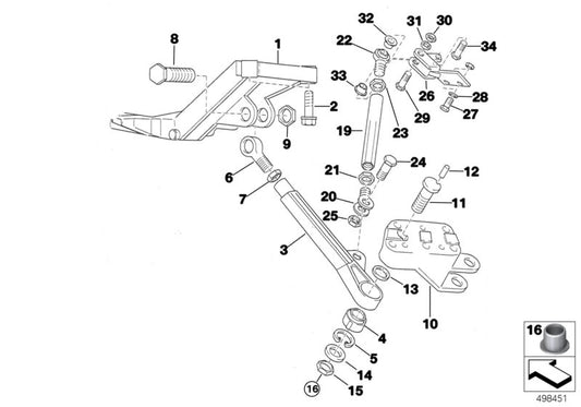 Genuine BMW 31122483146 Wishbone, Right 265mm (Inc. E36 318iS) | ML Performance UK UK Car Parts