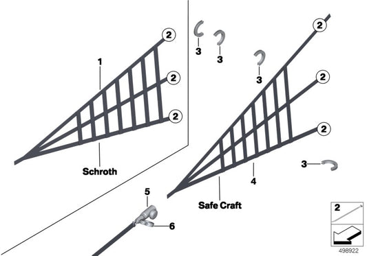 Genuine BMW 72118428445 Fastening Elements SAFECRAFT NET (Inc. M6 GT3) | ML Performance UK UK Car Parts