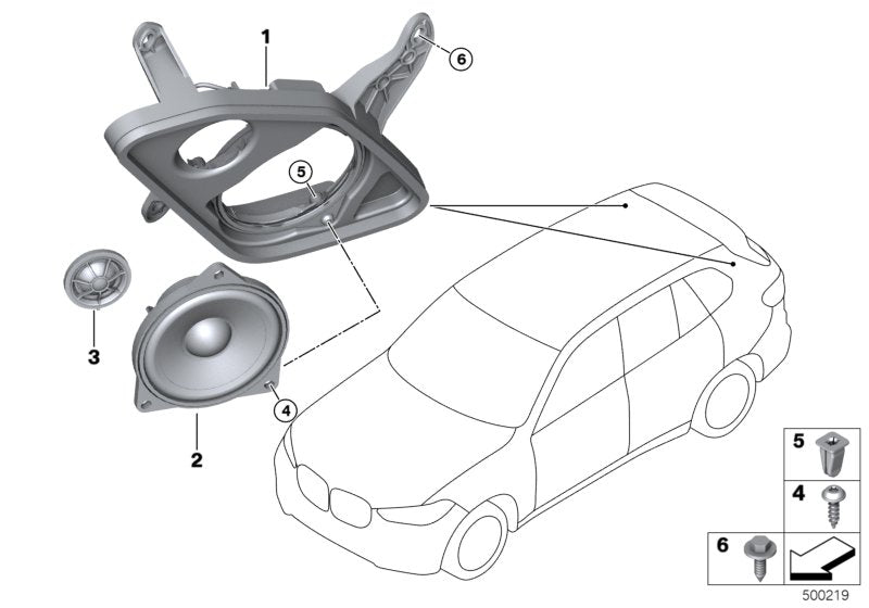 Genuine BMW 65132622517 G07 G05 G06 Top-Hifi Mid-Range Loudspeaker (Inc. X5 M50iX & X6) | ML Performance UK UK Car Parts