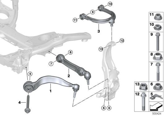 Genuine BMW 31106886909 G14 G16 G15 Left Tension Strut With Rubber Mounting (Inc. 840i) | ML Performance UK UK Car Parts