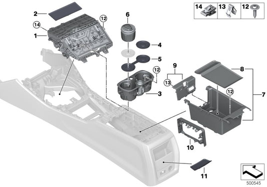 Genuine BMW 51166806852 G20 G21 Oddments Tray, Center Armrest (Inc. 330dX, 330i & M340iX) | ML Performance UK UK Car Parts