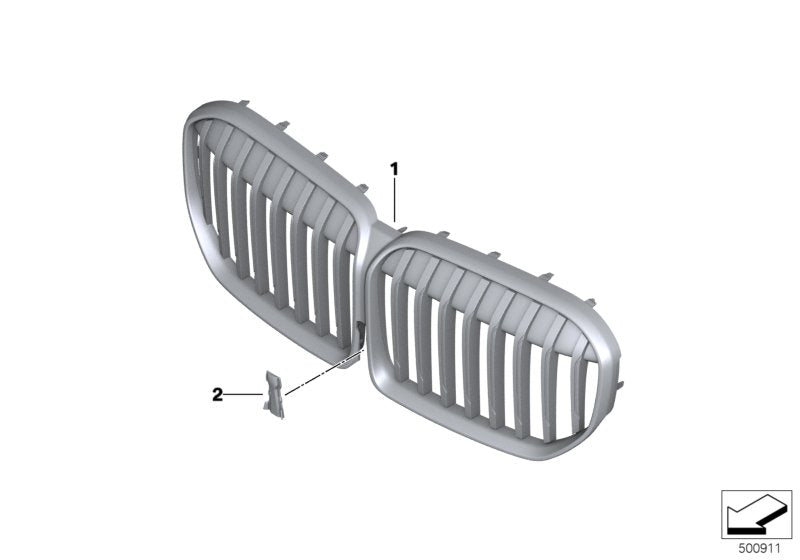 Genuine BMW 51138096133 G11 Grill Front SHADOWLINE (Inc. 730Ld, 745Le & 730d) | ML Performance UK UK Car Parts