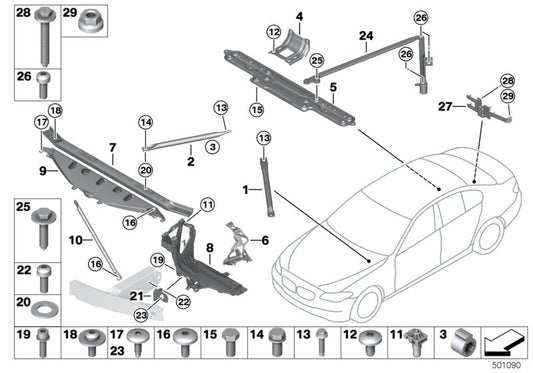 Genuine BMW 51647187097 Support Left (Inc. 760i, 760LiS & 760Li) | ML Performance UK UK Car Parts