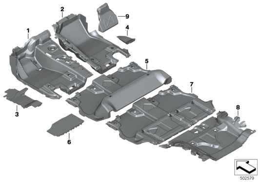 Genuine BMW 51477480368 G05 Floor Covering Rear ANTHRAZIT (Inc. X5) | ML Performance UK UK Car Parts
