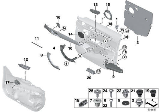 Genuine BMW 51417399612 Decor Strip, Right FINELINE STREAM (Inc. X1) | ML Performance UK UK Car Parts