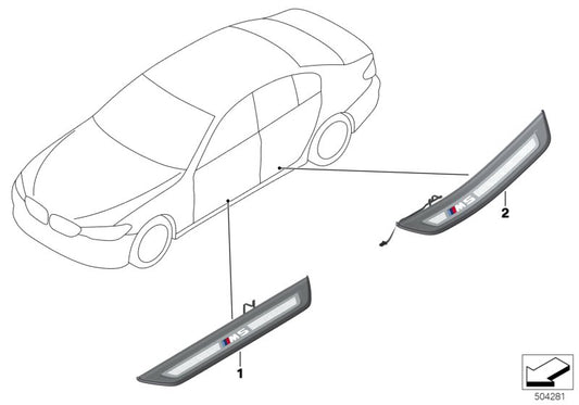 Genuine BMW 51477996418 F90 Rear Right Entrance Cover 35JAHRE M5 (Inc. M5) | ML Performance UK UK Car Parts