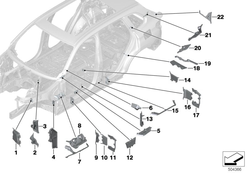 Genuine BMW 41007468741 G07 G05 G06 Moulded Part F Supporting Strut, Left (Inc. X7 50iX, X5 M50dX & X6 M50dX) | ML Performance UK UK Car Parts