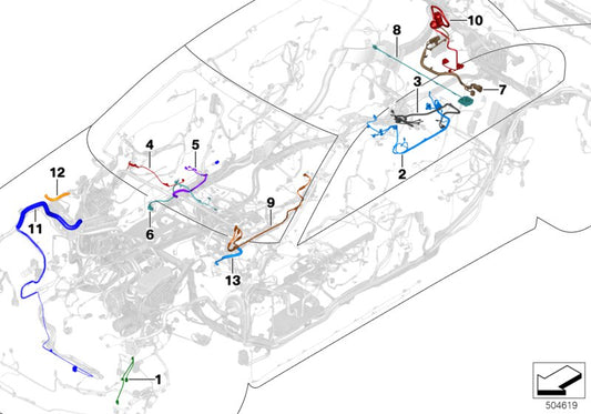 Genuine BMW 61129395866 G11 Wiring Harness Decorative Trim (Inc. 745eX, 750Li & M760LiX) | ML Performance UK UK Car Parts