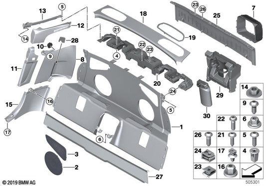Genuine BMW 51476993697 G29 Mount Trim Panel, Left (Inc. Z4 M40i, Z4 30i & Z4 20i) | ML Performance UK UK Car Parts
