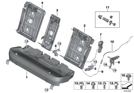 Genuine BMW 52209892242 G05 Bowden Cable Release For Trunk (Inc. X5) | ML Performance UK UK Car Parts