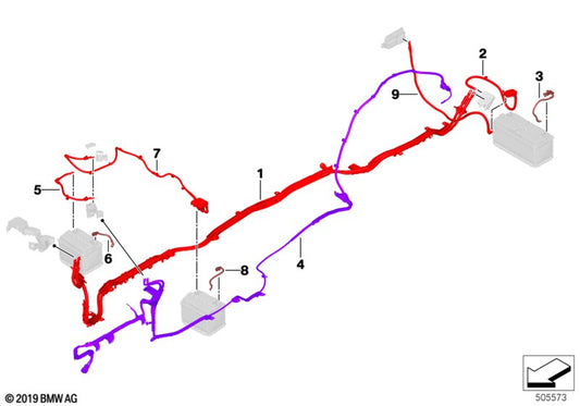 Genuine BMW 61128797697 G05 Wiring Harness Emars Underfloor (Inc. X5) | ML Performance UK UK Car Parts