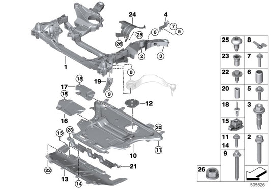 Genuine BMW 31106887547 G30 G11 Stiffening Plate With Cross-Member (Inc. 630dX, 750LdX & 740eX) | ML Performance UK UK Car Parts