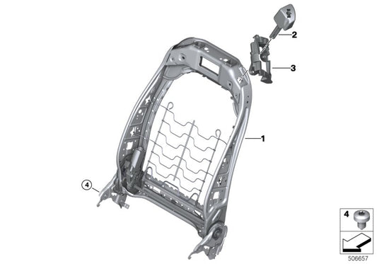 Genuine BMW 52107414625 G20 Backrest Frame, Electrical (Inc. X3 30i, 320iX & 330i) | ML Performance UK UK Car Parts