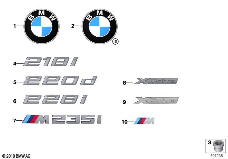 Genuine BMW 51148075984 F44 Label M235I (Inc. M235iX) | ML Performance UK UK Car Parts
