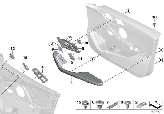 Genuine BMW 51417472853 F40 F44 TriCover, Lock Button, Front Left (Inc. M235iX, M135iX & 116d) | ML Performance UK UK Car Parts
