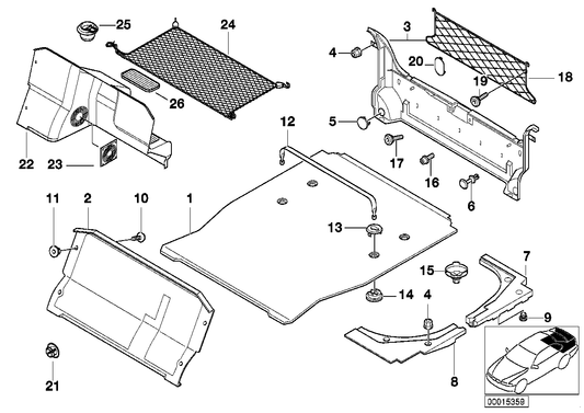 Genuine BMW 51478165264 E38 Front Trunk Mat Base SCHWARZ (Inc. 728iL, 735iL & L7) | ML Performance UK UK Car Parts