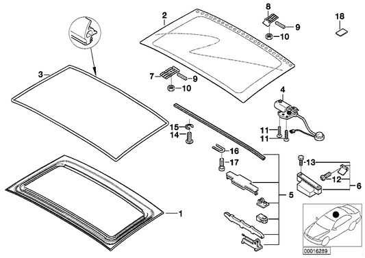 Genuine BMW 54108401420 E36 Drive Unit, Tilting Sunroof (Inc. Z3 2.8, Z3 3.0i & Z3 M) | ML Performance UK Car Parts