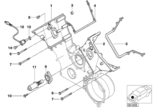 Genuine BMW 12147539166 E52 E39 E38 Camshaft Position Sensor (Inc. X5)