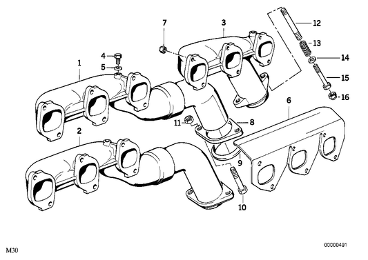 Genuine BMW 11621716884 E24 E28 E34 Stud Bolt M8X95 (Inc. 535i, 730iL & 530i) | ML Performance UK UK Car Parts