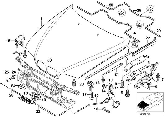 Genuine BMW 51238226620 E39 E38 Bowden Cable Lever (Inc. 750iL, M5 & 530d) | ML Performance UK UK Car Parts