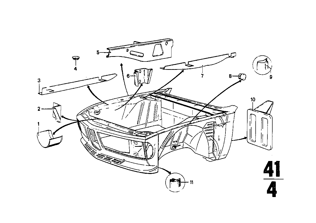 Genuine BMW 41141814039 Connection Plate Left VORNE (Inc. 3.0CSiL, 3.0CSi & 3.0CSL) | ML Performance UK UK Car Parts