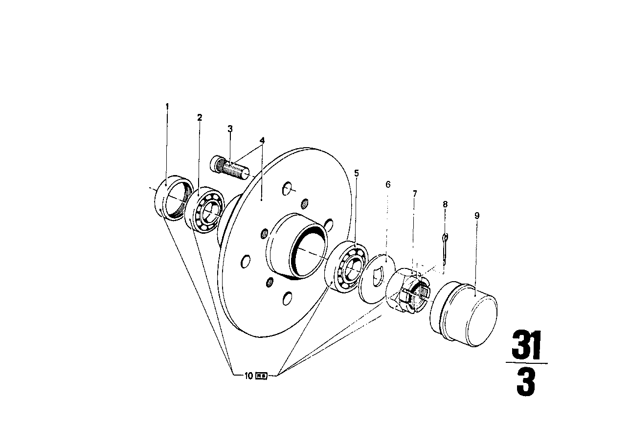 Genuine BMW 31211107456 E21 E24 E12 Wheel Bearing Repair Kit (Inc. 3.0CS, 2.5CS & 2800Bav) | ML Performance UK Car Parts