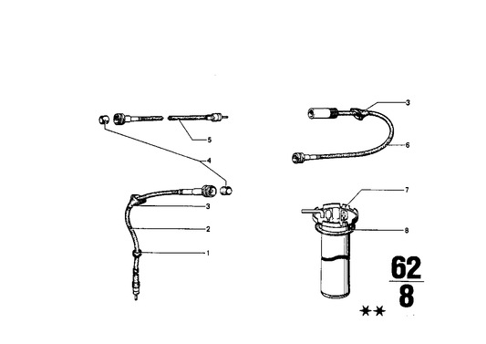Genuine BMW 62121354760  Speedo Cable (Inc. 3.0Si, 2800Bav & 1602) | ML Performance UK Car Parts