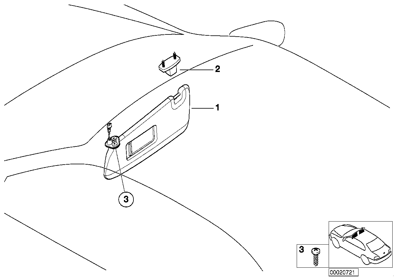 Genuine BMW 51168267912 E46 Sun Visor With Mirror-Covering Right HELLBEIGE (Inc. 330Ci, 325xi & 323Ci) | ML Performance UK Car Parts