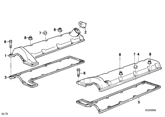 Genuine BMW 11121720338 E32 Rocker Box Cover Right (Inc. 750i, 750iL & 750iLS) | ML Performance UK UK Car Parts