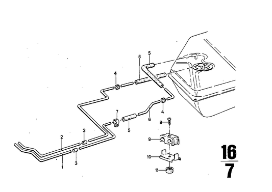Genuine BMW 16121112221 Fuel Pipe (Inc. 3.3Li, 3.0L & 3.3L) | ML Performance UK UK Car Parts