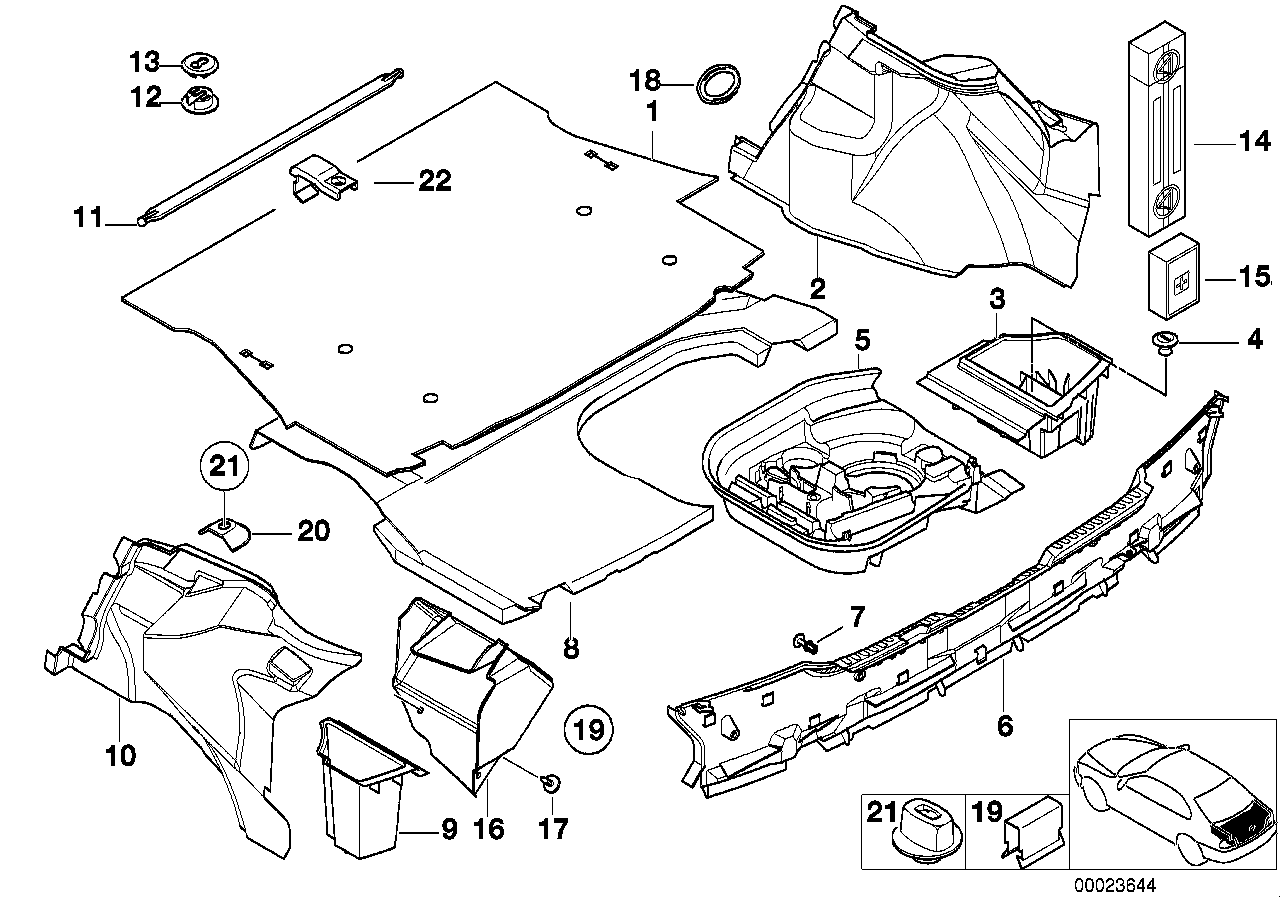 Genuine BMW 51478146948 E36 Luggage Compartment Pan SANDGRAU (Inc. 318ti, 316i 1.6 & 318tds) | ML Performance UK Car Parts