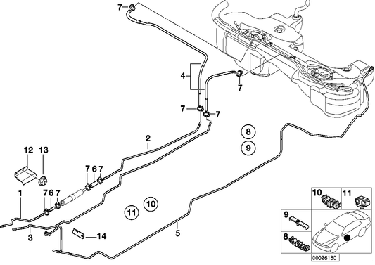 Genuine BMW 16121183768 E46 Fuel Return Line (Inc. 328Ci, 318Ci & 316i 1.9) | ML Performance UK UK Car Parts